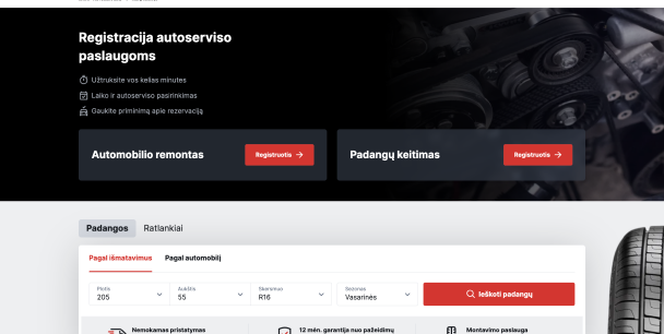 l’esperto automobilistico della Lituania, che unisce servizi di pneumatici e ricambi attraverso soluzioni digitali per la cura dell’auto