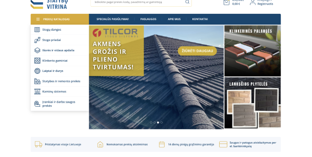 Piattaforma PrestaShop B2B Ottimizzata per Materiali per Coperture e Costruzioni